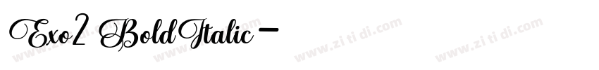 Exo2 BoldItalic字体转换